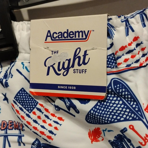 NWT The Right Stuff Men's Fishing Novelty Print Swim Trunks Shorts Sz L-Beach - Picture 5 of 6